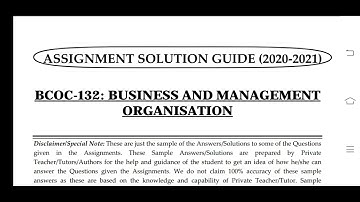 BCOC 132 Ignou Solved Assignment 2020-21