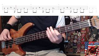 Glory Days by Bruce Springsteen - Bass Cover with Tabs Play-Along