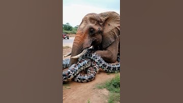 Elephant and Snake Natural Video #shorts #shortsfeed #shortsviral #trending #viralvideo #shortvideo