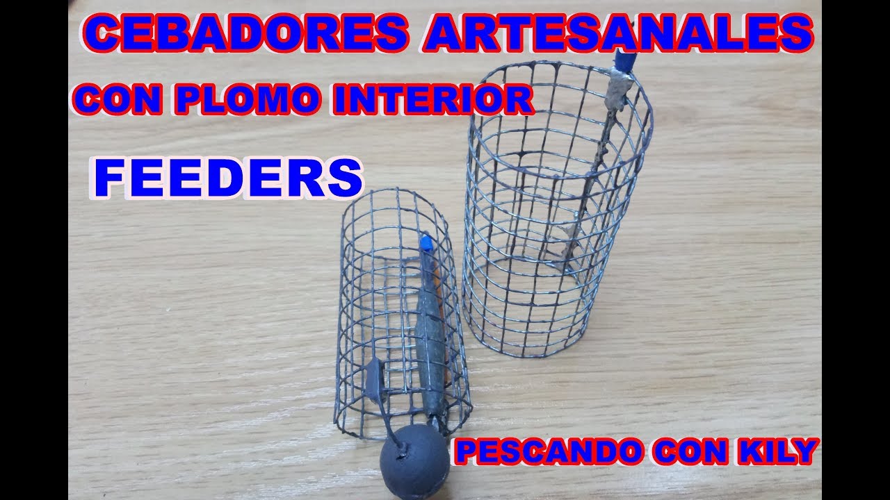 FEEDERS, CEBADORES CASEROS DE MALLA DE ALAMBRE CON PLOMO INTERIOR