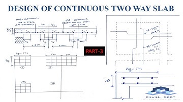 DESIGN OF CONTINUOUS TWO WAY SLAB || PART-3