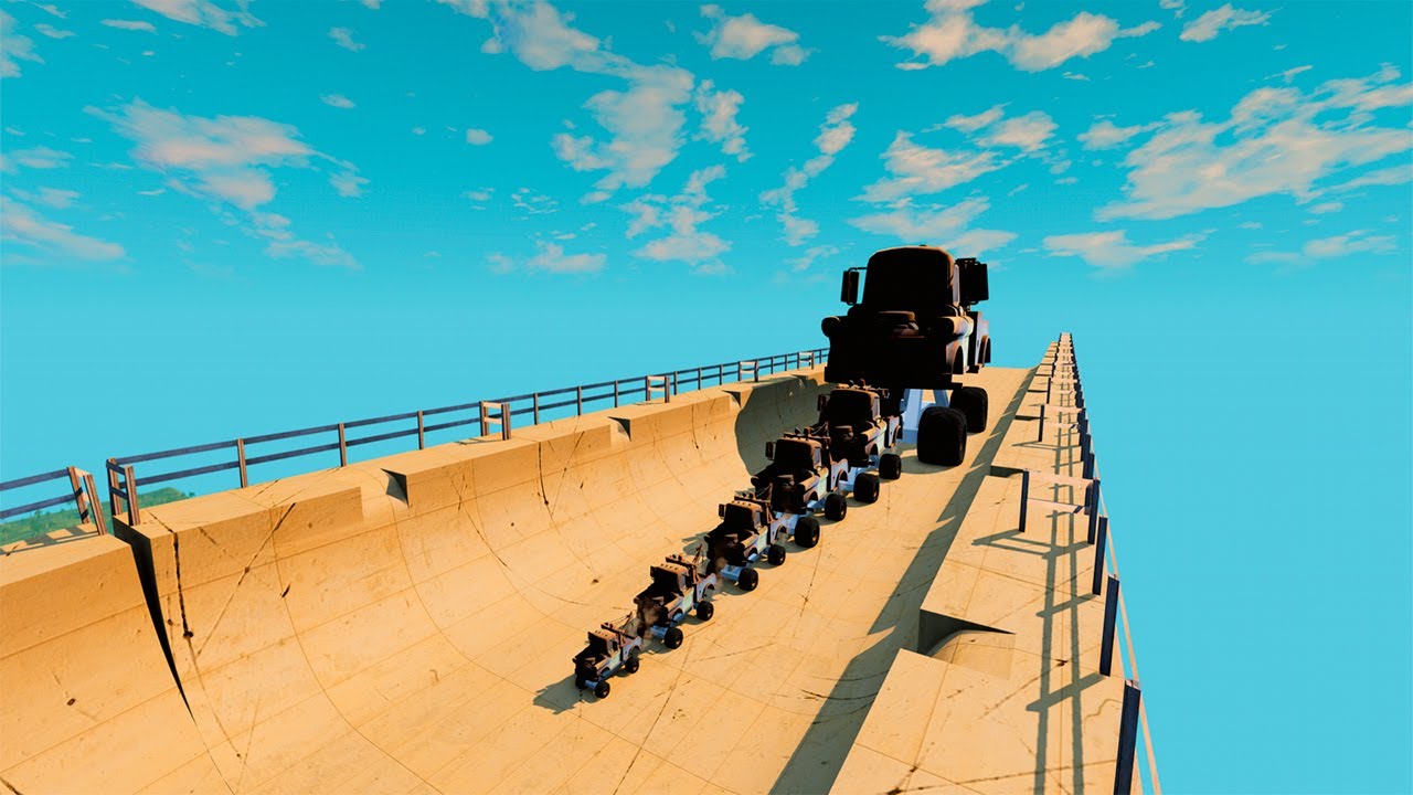 Big & Small Cars vs Giant Ramp #4 | BeamNG.drive - YouTube