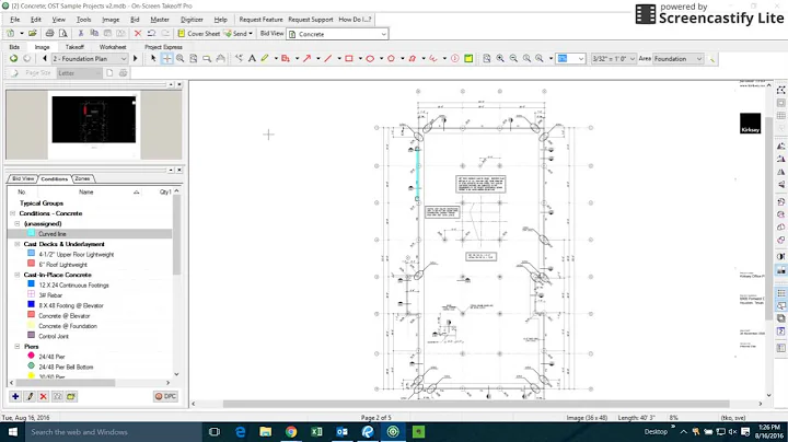 How to take off curved line in On Screen Takeoff?