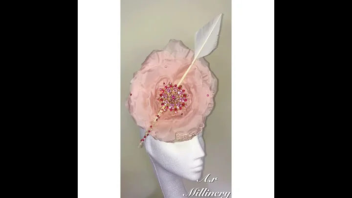 Oversized Pink flower fascinator
