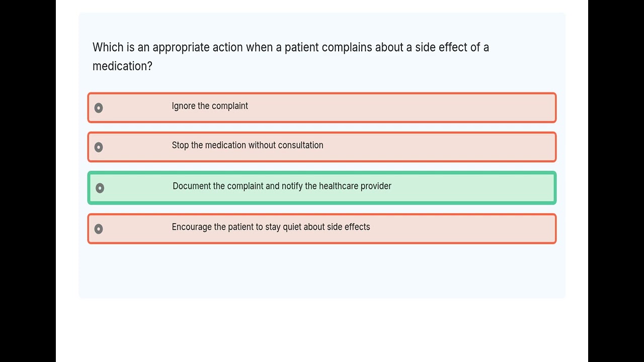 North Carolina Medication Aide Med Tech Practice Exam