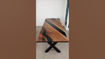 Beautiful Black Walnut Table ♠️ Link In Bio For A Table Quote 👆 #woodworking #epoxytable #table
