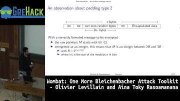 GreHack 2019: Wombat, One More Bleichenbacher Attack TK - Olivier Levillain & Aina T. Rasoamanana