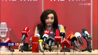 Conchita Wurst (Tom Neuwirth) First Interview back in Vienna Austria after ESC 2014 German