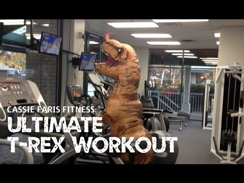 Ultimate T-Rex Workout (Jurassic World Inflatable Costume Ft. Cassie Faris Fitness/Kassie K.)