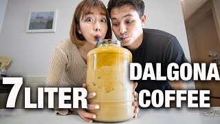 MAKING 7 LITER DALGONA COFFEE AT HOME! | TIK TOK TRENDING DALGONA COFFEE