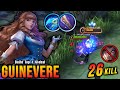 New meta 26 kills guinevere golden staff build is deadly  build top 1 global guinevere  mlbb
