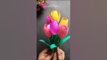 Tulip flower making idea #diy #tulipmaking #shorts #spooncraft
