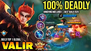 VALIR BEST BUILD 2025 | BUILD TOP 1 GLOBAL VALIR GAMEPLAY | MOBILE LEGENDS✓