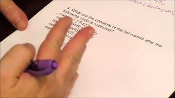 Hand Tracing Lists - Part 1