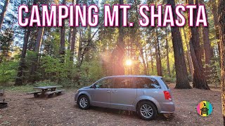 Camping Mt Shasta California in My Minivan