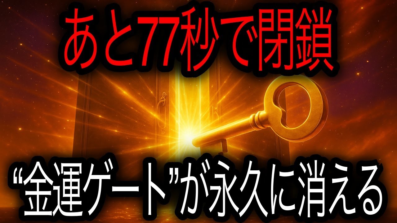 【最終警告】──黄金の金運ゲート閉鎖まであと77秒。今夜2359で封印、いま“富の鍵”を受け取ってください🗝️⚠️
