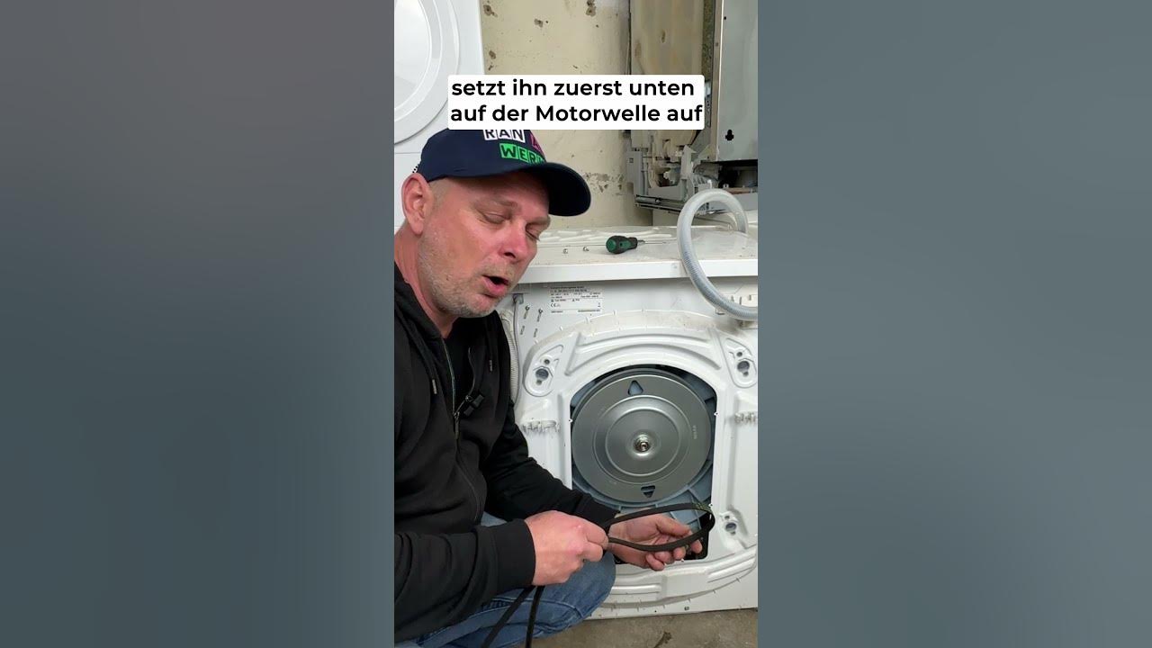 Keilriemen bei einer Waschmaschine aufziehen YouTube
