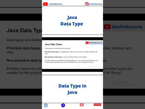 Java Data Type | Data Type In Java #java - YouTube