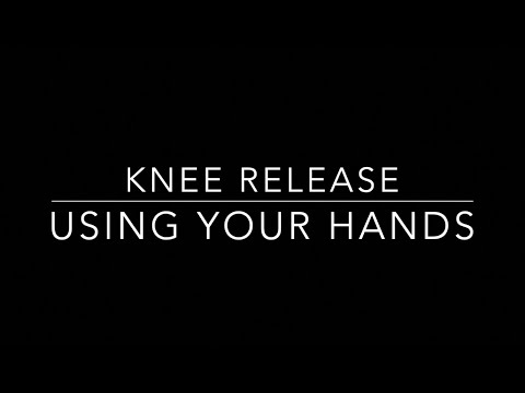 Fascial release around the knee using your hands.