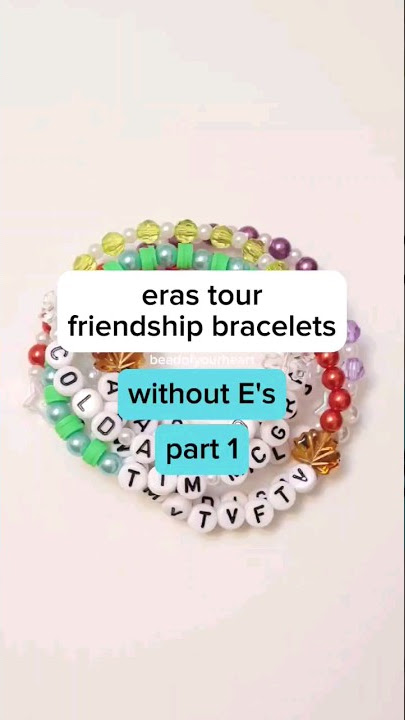 Taylor Swift Eras Tour Friendship Bracelets No Letters / No Hearts / Silver