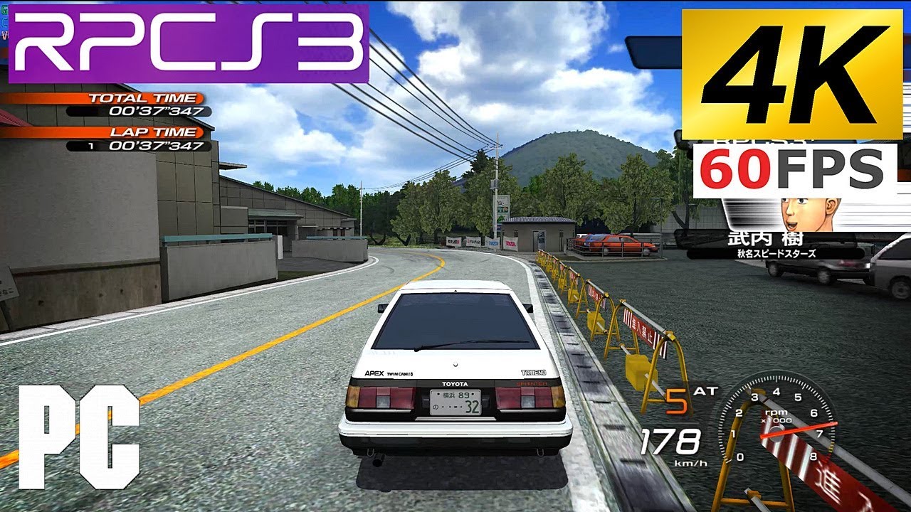 PS3 Initial D Extreme Stage 4k PC 60fps RPCS3 emulator (PPU LLVM fixed) -  YouTube