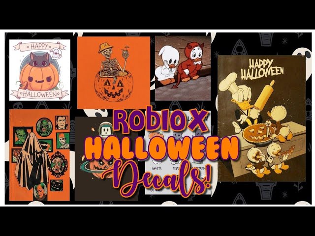 Roblox Bloxburg Royale High Halloween Decals With Id Codes Youtube - roblox halloween id