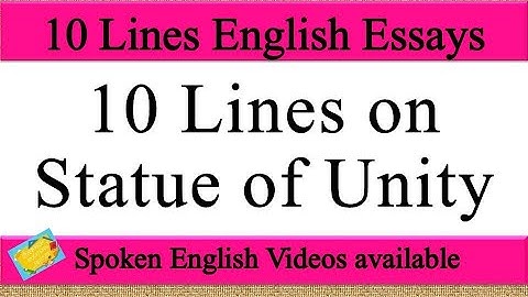 10 Lines on statue of unity in english | statue of unity 10 lines | few lines on statue of unity