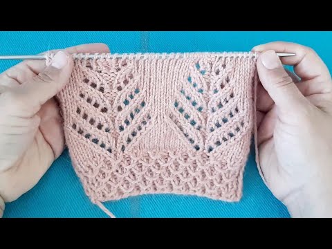 Şiş Örgü Yeni Ajurlu Yaprak Modeli /Knitting Free Pattern