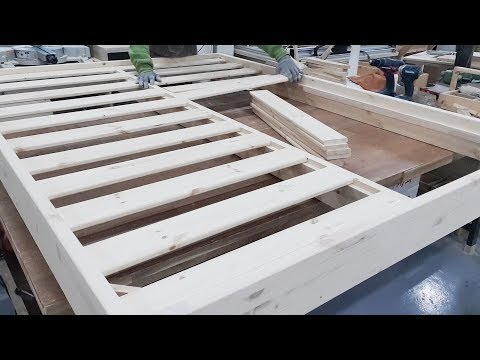 소나무공방 30T 퀸사이즈 침대프레임만들기. Making to bed frame.