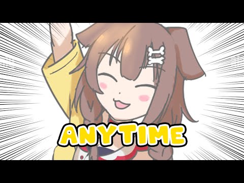 [ENG SUB/Hololive] Korone sounds really cute when she keep saying "Anytime"