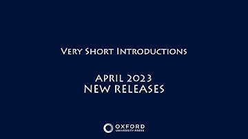 New Releases | April 2023 | Very Short Introductions
