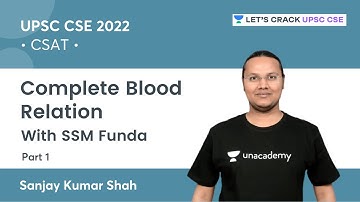 CSAT | Blood Relation Part 1 | UPSC CSE/IAS 2022/23 | Lets Crack UPSC CSE | Sanjay Kumar Shah