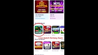 How to play live match fantasy in mpl | how to earn in Live match fantasy | New Mpl Game live match screenshot 1