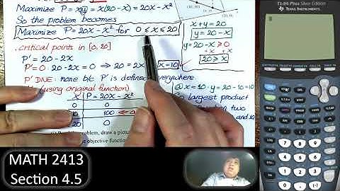 Calculus 1 - Section 4.5