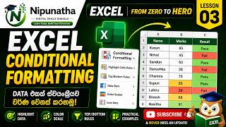 Excel Conditional Formatting Sinhala | Lesson 03