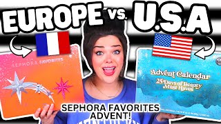 SEPHORA FRANCE vs. USA FAVORITES ADVENT CALENDAR! | Unboxing & Comparison screenshot 2