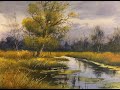 How to paint landscape in watercolor painting demo by javid tabatabaei