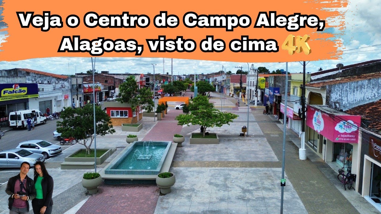 Campo Alegre, Alagoas, Centro e Feira Livre, vista de cima.
