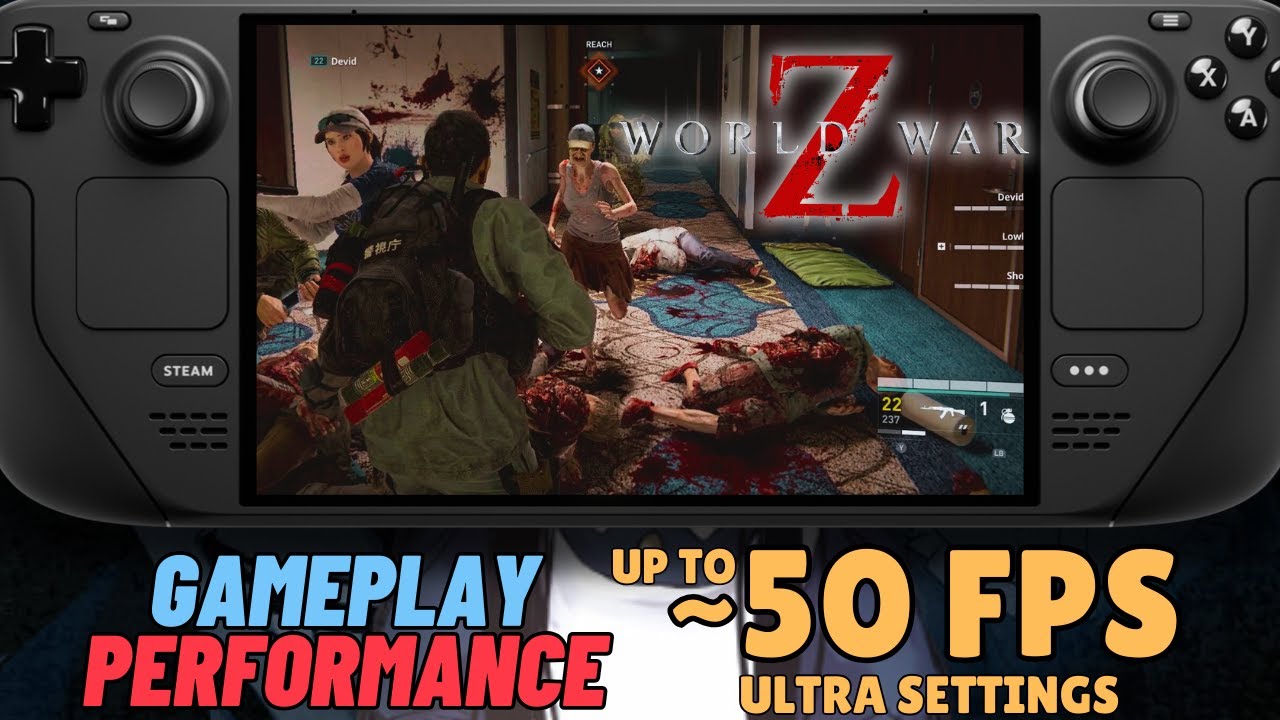 World War Z (WWZ) on Steam Deck (With Friends) | SteamOS | ~50 FPS ...