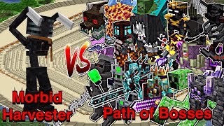 Minecraft |Mobs Battle| Morbid Harvester (The Morbid Harvester Reborn) VS Path of Bosses