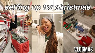 planning, buying, and setting up for Christmas! | VLOGMAS PART ONE