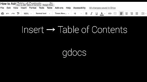 Add Table of Contents to a Google Doc