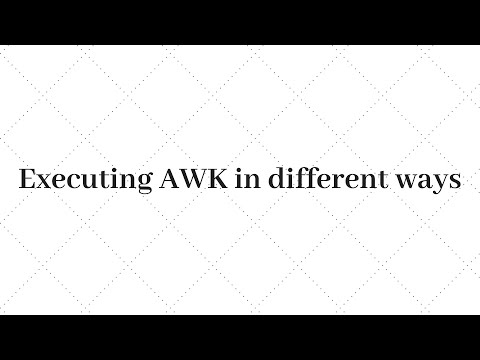 02 - Executing AWK in different ways
