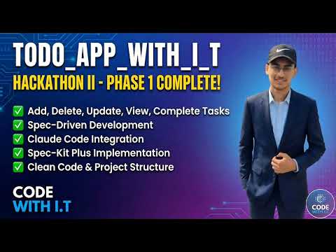 Hackathon Phase 1 Complete: Ultimate Todo App with Claude Code & Spec-Driven Dev 🚀
