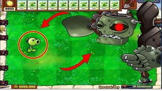 Plants Vs Zombies  1 Peashooter vs 9999 Giga Gagantuar