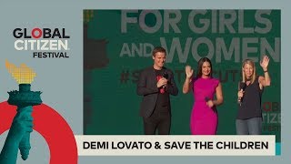 Demi Lovato Calls for Mental Health Aid for Refugees | Global Citizen Festival NYC 2017