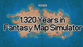 1,320 Years in Fantasy Map Simulator | Timelapse