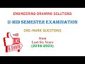 Onemark questions for engineering drawing mseii