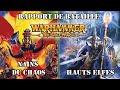 Warhammer the old world rapport bataille  nains du chaos vs hauts elfes  jb vs phil 