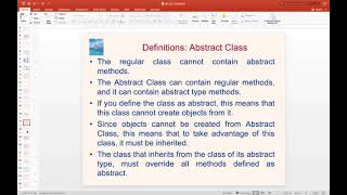 Module10 Inheritance and polymorphism 5 Abstraction